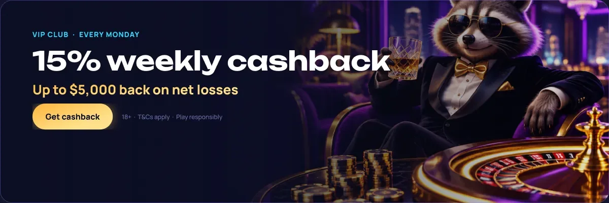 Кэшбэк 15% для VIP